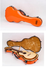 Load image into Gallery viewer, TODO Premium Fiberglass Ukulele Case - Orange TODO Music
