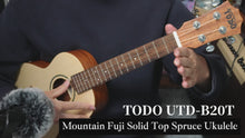 Load and play video in Gallery viewer, TODO UKULELE - JAPAN - MOUNTAIN FUJI - SOLID TOP SPRUCE