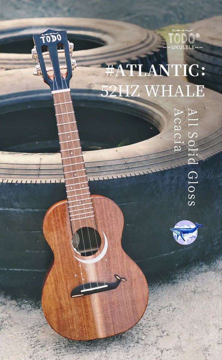 その他 ukulele TODO UKULELE - Atlantic Ocean - 52Hz Whale - All Solid Acacia