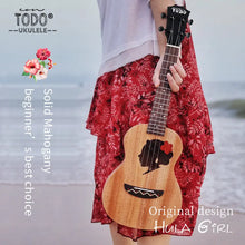 Load image into Gallery viewer, TODO UKULELE - HAWAII - HULA GIRL - ALL SOLID MAHOGANY - TODO Music